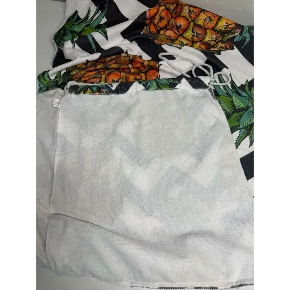 Hawaiian Beach Towel  2-in-1 Towel & Backpack Pineapple Print Towel Size 28”X58”